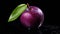 Vibrant Plum: A Stunning Image Of A Single Purple Apple