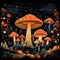 Vibrant Pop Art Illustration Celebrating the World of Mushrooms and Fungi