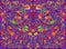 Vibrant psychedelic creative colorful symmetrical kaleidoscope background. Decorative surreal abstract pattern with maze