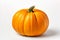 Vibrant pumpkin on clean white backdrop for attention grabbing ads and packaging designs