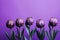 Vibrant Purple Artichokes on Colorful Background AI Generated