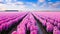 Vibrant Purple Lavender Field with Blooming Flowers generated by AI tool