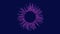 Vibrant purple sunburst a symbol of energy and power