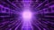 A vibrant purple tunnel with an array of brightly colored lights. Generative ai