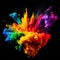 Vibrant rainbow explosion, LGBTQ symbol color. AI-generated.