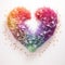 Vibrant Rainbow Heart: Bursting with Love in Mid-Air