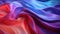 Vibrant Rainbow Wavy Satin Background AI Generated