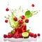 Vibrant Raspberry Lime Splash Art With Kombucha - Hd, Hr, 12k