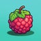 Vibrant Realism: Raspberry Pixel Art In 8-bit Style