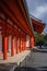 Vibrant red Asian building, Kyoto Imperial Palace