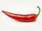 Vibrant Red Chili: The Spice of Life - Isolated Elegance on White Backdrop