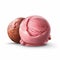 Vibrant Red Ice Creams On White Background - Artistic Sorbet Design