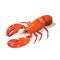 Vibrant Red Lobster Isolated Seafood Culinary Delicacy from the Ocean Depths, Generative Ai