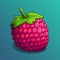 Vibrant Red Raspberry Pixel Art: 8-bit Game Item Illustration