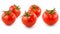 Vibrant Red Tomatoes: Clipping Path Included, Shadow-Free on White Background, Side View []