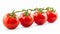 Vibrant Red Tomatoes: Clipping Path, No Shadow Side View, on White Background ()