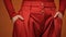 Vibrant Red Trousers On Yellow Background - Photorealistic Renderings