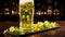 Vibrant and refreshing green beer in a glass for stPatrick s day celebration and festive merriment