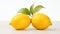 Vibrant Ripe Yellow Lemons in Minimalist Studio Setting Fresh Citrus Fruit Stock Photo.