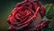 Vibrant rose petal, close up of single flower ,generative AI