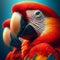 Vibrant Scarlet Macaw Parrots: Ara Macao