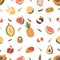 Vibrant Seamless Pattern Bursting With Tropical Fruits Like Juicy Pineapples, Luscious Pineapples, And Zesty Mangoes