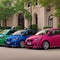 Vibrant Sedan Car Parade: 5 Colors Grace the Streets of London - AI Generated