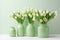 Vibrant and serene minimalistic blurred green background for product placement in spring season