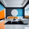 Vibrant Showcase: Frame Mockup Displaying Colorful Modern Contemporary Interior Design