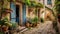 The Vibrant Shutter Door in a Quaint European Village