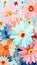 The Vibrant Sixties: A Large, Mobile Canvas of Daisy Flowers in