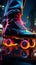 Vibrant skate culture, Colorful, clean style with dazzling neon lights