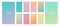 Vibrant and smooth pastel gradient soft colors set