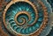 Vibrant Snail Shell, Generative AI