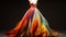 Vibrant Spectrum Colors: A Stunning Dress Made Of Paint