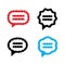 Vibrant Speech Bubble or Thought Bubbles Vector Icons