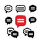 Vibrant Speech Bubble or Thought Bubbles Vector Icons