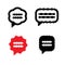 Vibrant Speech Bubble or Thought Bubbles Vector Icons