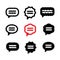 Vibrant Speech Bubble or Thought Bubbles Vector Icons