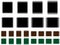 Vibrant square, vibrating black brown green square