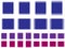 Vibrant square, vibrating blue purple square