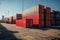 Vibrant Stacked Shipping Containers in Industrial Port