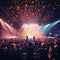 Vibrant Stage Lights Concert Crowd\\\'s Delight