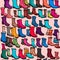 Vibrant Steps: Colorful Boots in a Pink Wonderland