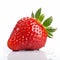 Vibrant Strawberry Product Photography On White Background