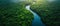 Vibrant Summer Rainforest With Lush Rivers, Resembling Iconic Regions Like Amazon And Congo