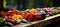 Vibrant sun kissed farmer s market bountiful produce artisanal goods under colorful sun umbrellas