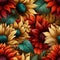 Vibrant sunflowers in varied sizes and colors, arranged for a visually appealing composition
