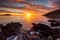 A vibrant sunrise at Encounter Bay on the Fleurieu Peninsula South Australia on 3rd April 2019