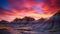 Vibrant Sunset In Badlands National Park: A Captivating Landscape Artwork